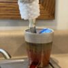 Bronze and White Scrubby Holder with Baby Bottle Cleaner