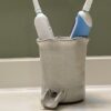 White Electric Toothbrush Holder handmade in Minnesota fits two electric or up to 5 regular toothbrushes