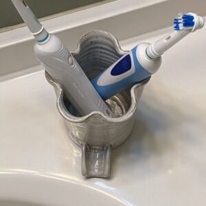 White Electric Toothbrush Holder