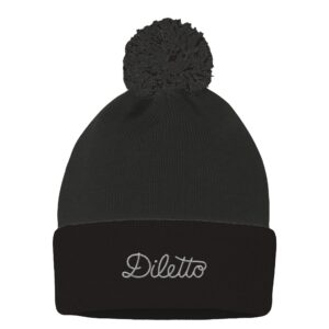 Diletto Pom-Pom Cuffed Beanie